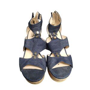 Karl Lagerfeld Women's Navy Platform Heels Size 7M SKU 1868